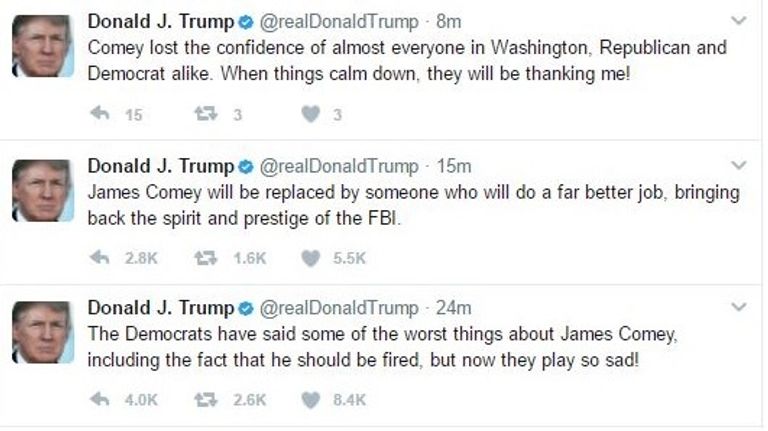 ترامب أطاح بمدير مكتب الـ إف بي آي