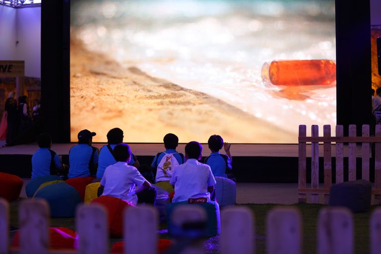 خلال عرض أحد أفلام فعالية "المؤثرات الخاصة" 