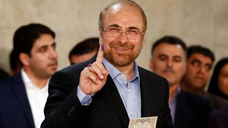 المرشح لرئاسة إيران محمد باقر قاليباف إبراهيم رئيسي