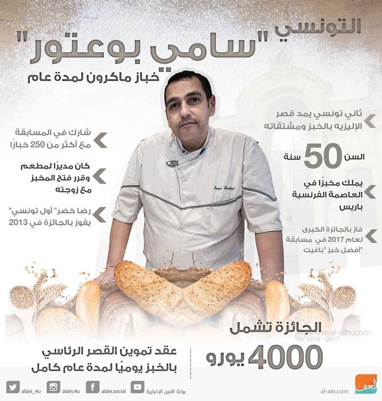 التونسي "سامي بوعتور" خباز ماكرون لمدة عام