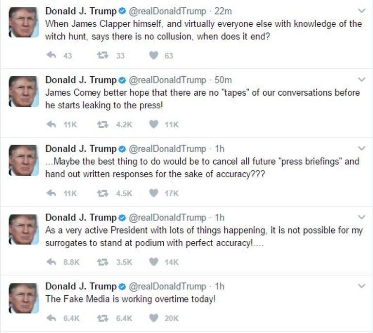 ترامب حذر مدير "إف بي إي" المقال من تسريب محادثات للصحافة