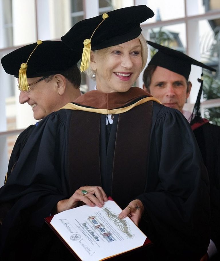 هيلين ميرين وعميد جامعة جنوب كاليفورنيا