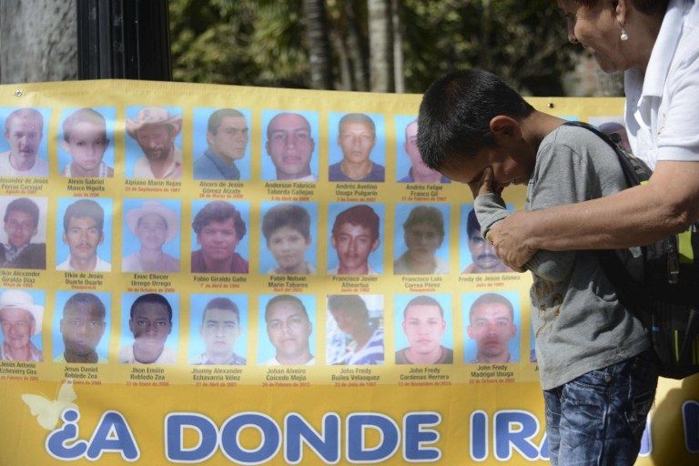 صور لعدد من المختفيين خلال التمرد المسلح الذي قادته حركة فارك