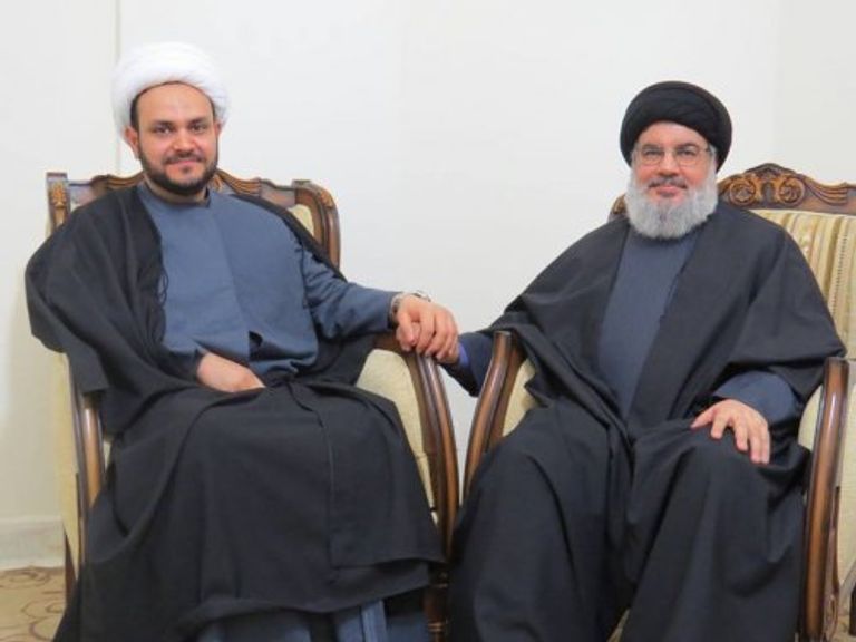 أكرم الكعبي في لقاء مع حسن نصر الله