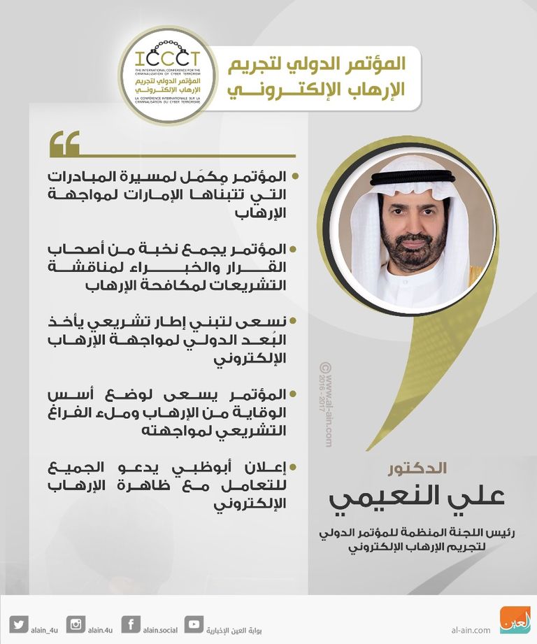 الدكتور علي النعيمي خلال المؤتمر