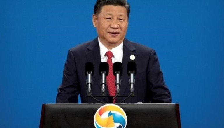 الرئيس الصيني يتحدث خلال افتتاح القمة- الصورة من رويترز