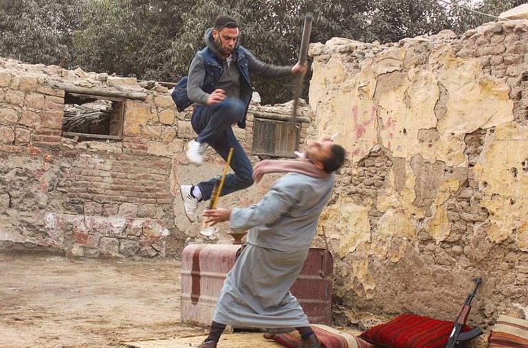 محمد إمام أثناء التصوير