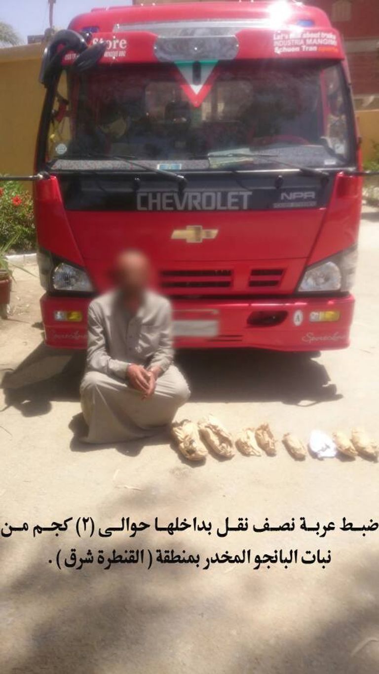 جانب من ضبطيات المخدرات على الحدود المصرية