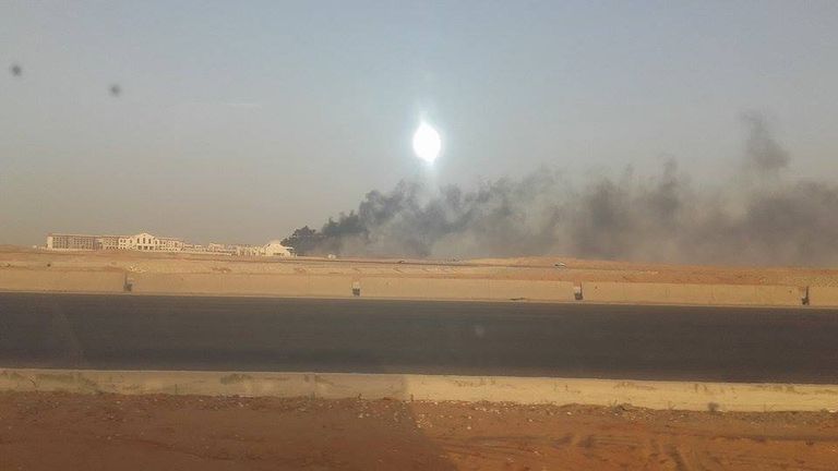 صورة لحريق بالعاصمة الإدراية