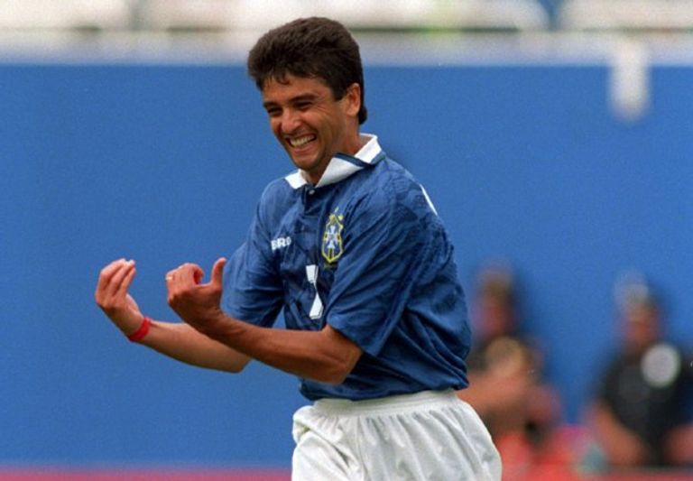 روماريو وبيبيتو خلال الاحتفال الشهير