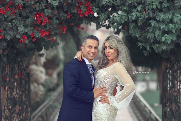 العميد محمد سمير وزوجته إيمان أبوطالب