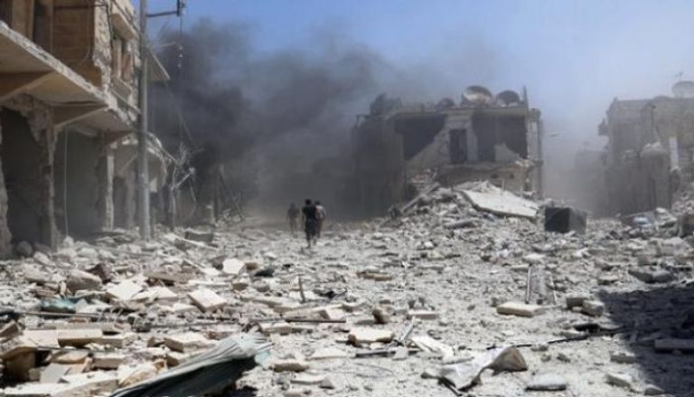 غارات التحالف الدولي على مدينة البوكمال السورية