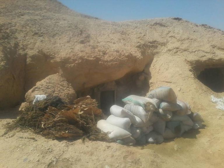 جانب من مضبوطات المداهمات العسكرية في سيناء