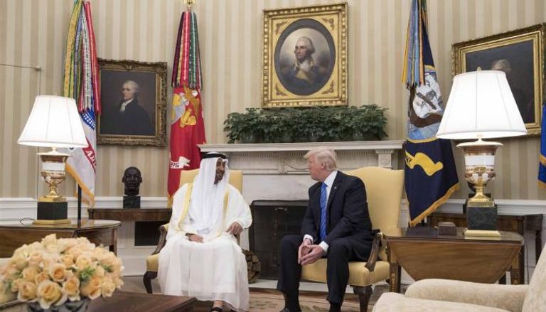 لقاء الشيخ محمد بن زايد آل نهيان، مع الرئيس الأمريكي دونالد ترامب