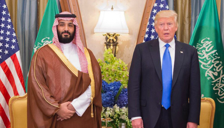 محمد بن سلمان ولي ولي العهد السعودي برفقة الرئيس الأمريكي ترامب 