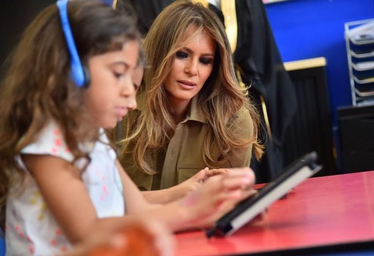 ميلانيا ترامب تزور المدرسة الدولية الأمريكية بالرياض