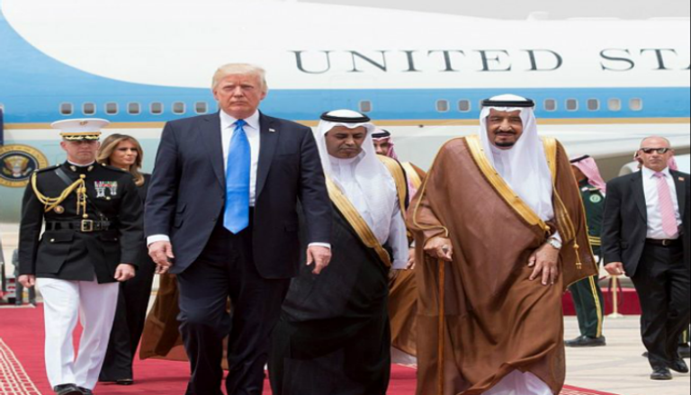 العاهل السعودي والرئيس الأمريكي 
