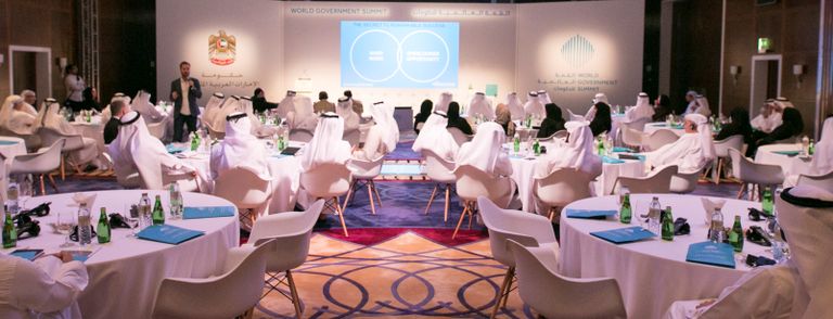 جانب من اجتماع مؤسسة القمة العالمية للحكومات