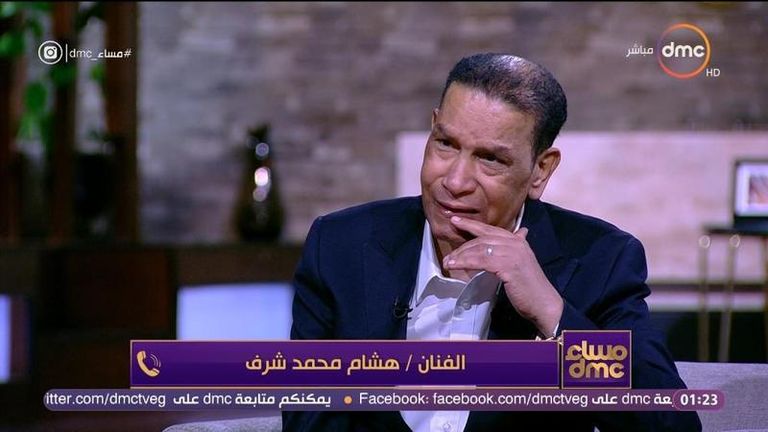 الفنان محمد شرف خلال فترة علاجه