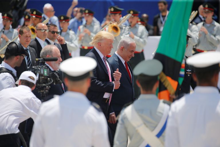 ترامب يلقي كلمته في مطار بن جوريون