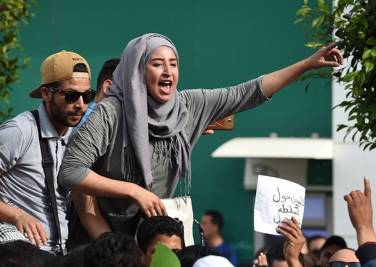 جانب من مظاهرات تطاوين