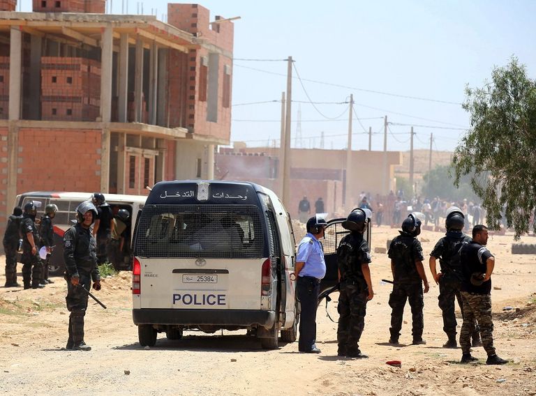 جانب من مظاهرات تطاوين