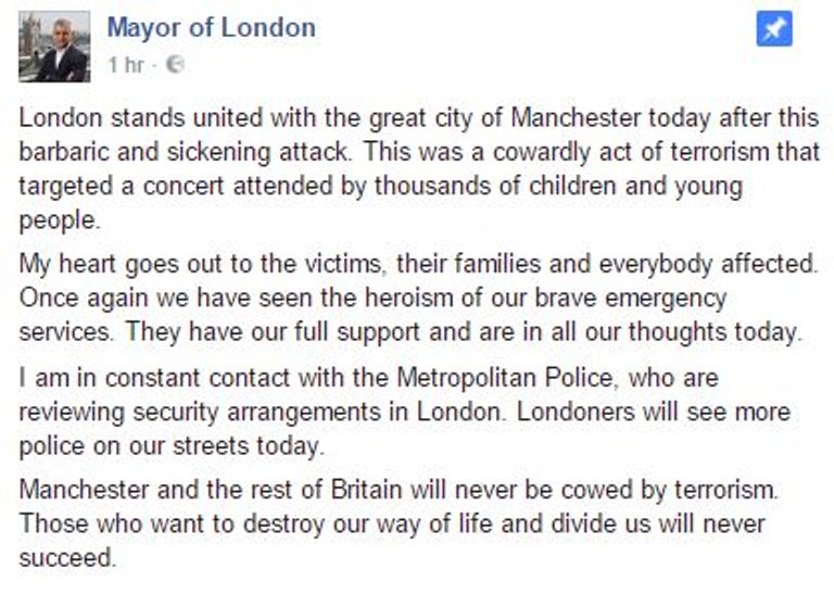 عمدة لندن صادق خان