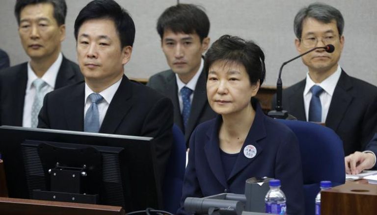 الرئيسة الكورية الجنوبية السابقة بارك جيون-هي خلال محاكمتها- رويترز