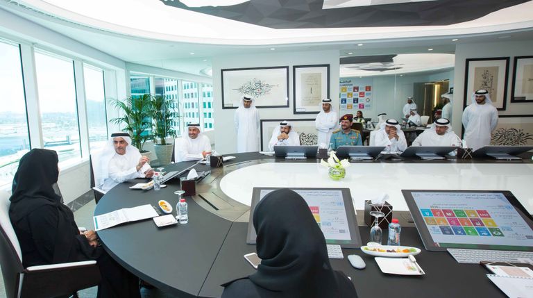 الفريق الشيخ سيف بن زايد آل نهيان في مقر الهيئة الاتحادية للتنافسية والإحصاء