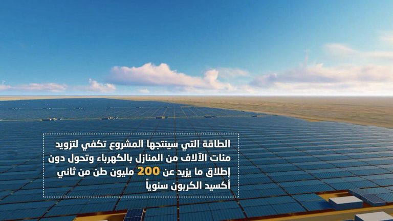 الشيخ هزاع بن زايد أثناء إطلاق أكبر محطة للطاقة الشمسية في العالم