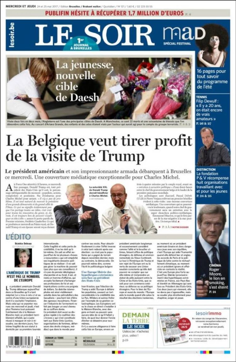 هجوم مانشستر تصدر عناوين صحف العالم