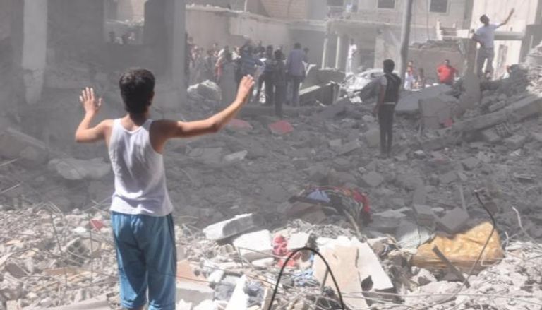 مدينة الرقة السورية تحت القصف