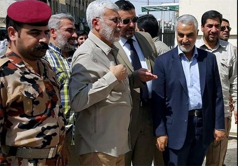 قاسم سليماني والمهندس قوات أمريكية (أرشيف)