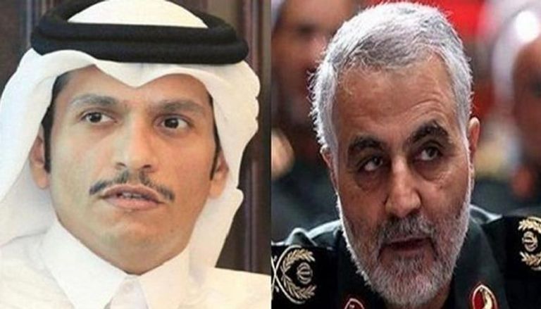 وزير خارجية قطر وقاسم سليماني 