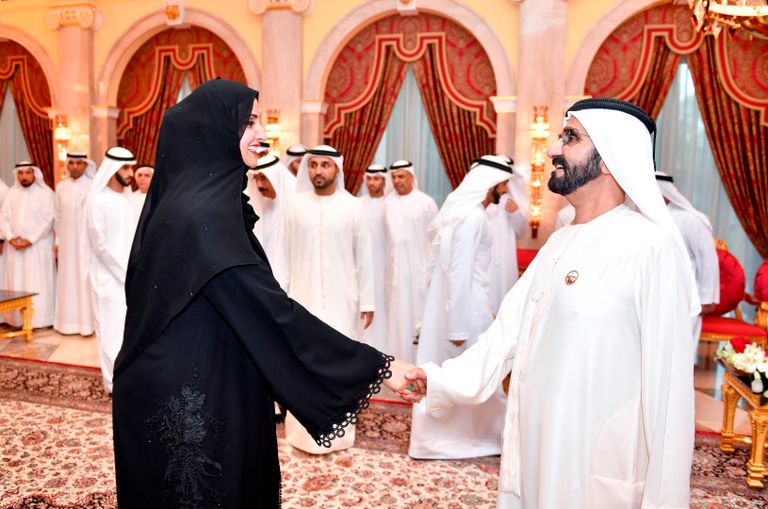 الشيخ محمد بن راشد آل مكتوم برفقة الشيخ سعود بن راشد المعلا