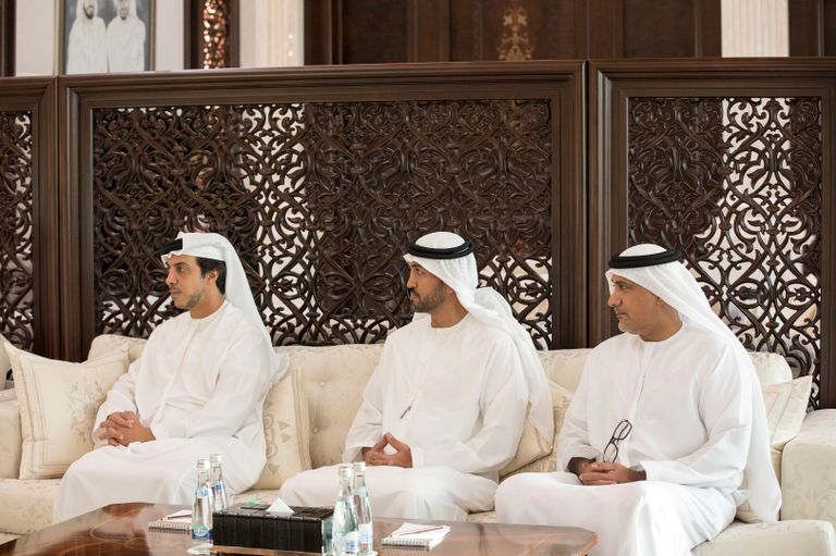 الشيخ محمد بن زايد آل نهيان برفقة رئيس الغابون