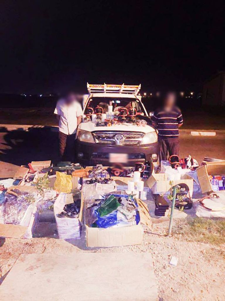 جانب من المشتبه بهم المضبوطين