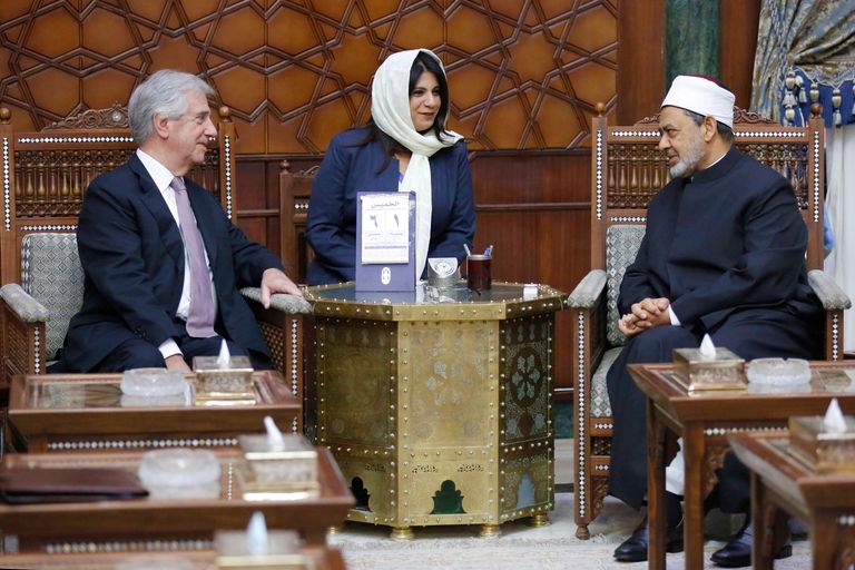 استقبال الإمام الأكبر لرئيس أوروجواي