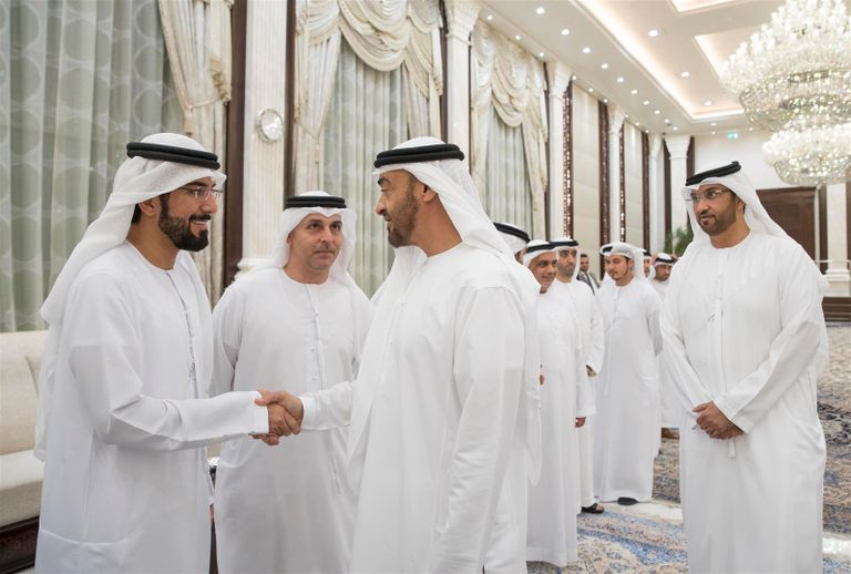 جانب من لقاء الشيخ محمد بن زايد آل نهيان برؤساء المؤسسات الإعلامية 