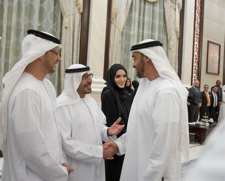 جانب من لقاء الشيخ محمد بن زايد آل نهيان برؤساء المؤسسات الإعلامية 