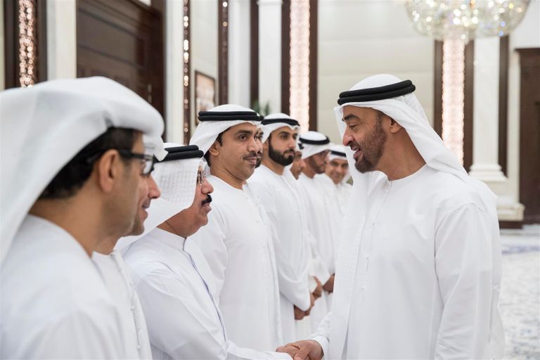 جانب من لقاء الشيخ محمد بن زايد آل نهيان برؤساء المؤسسات الإعلامية 