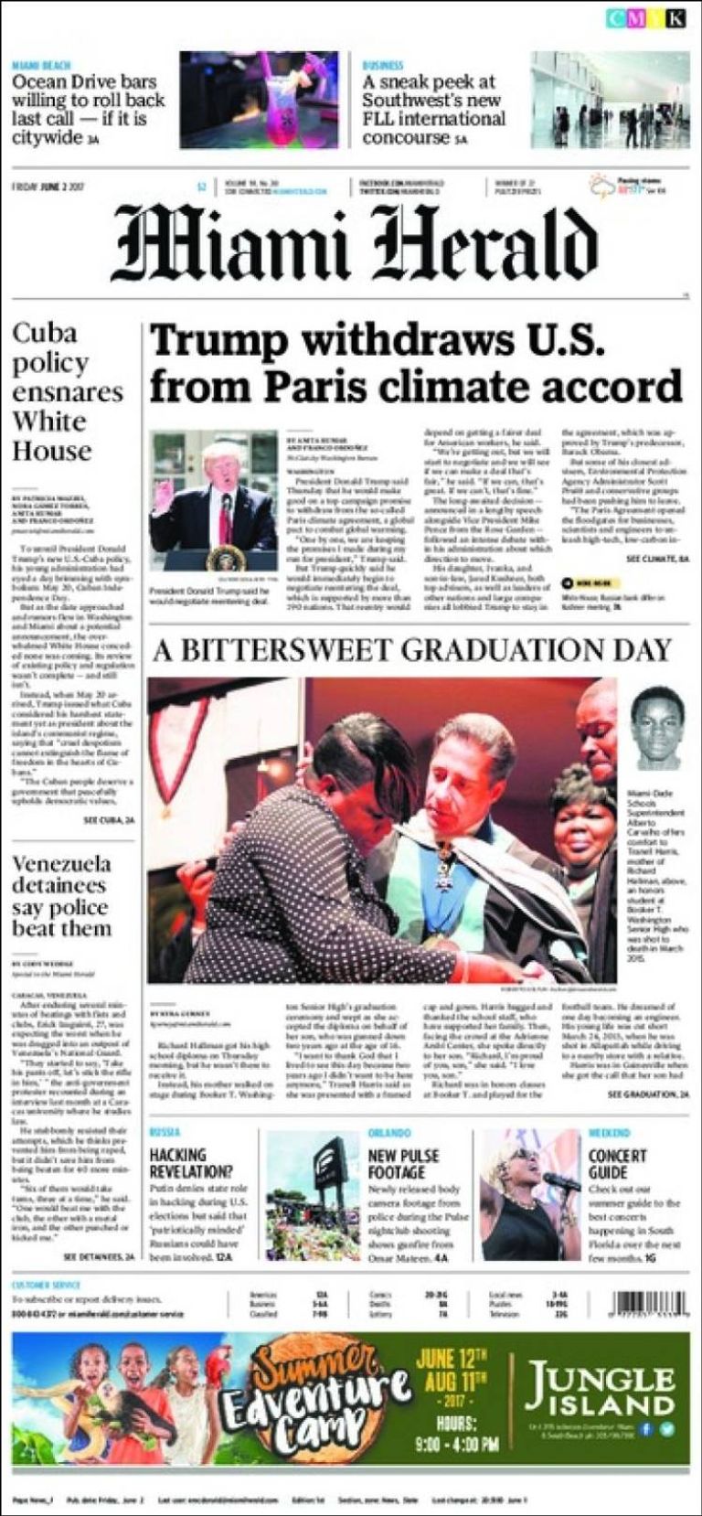 أصداء انسحاب ترامب من اتفاقية المناخ بالصحف العالمية