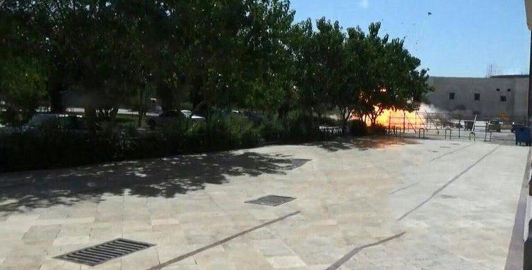 لحظة الانفجار في ضريح الخميني