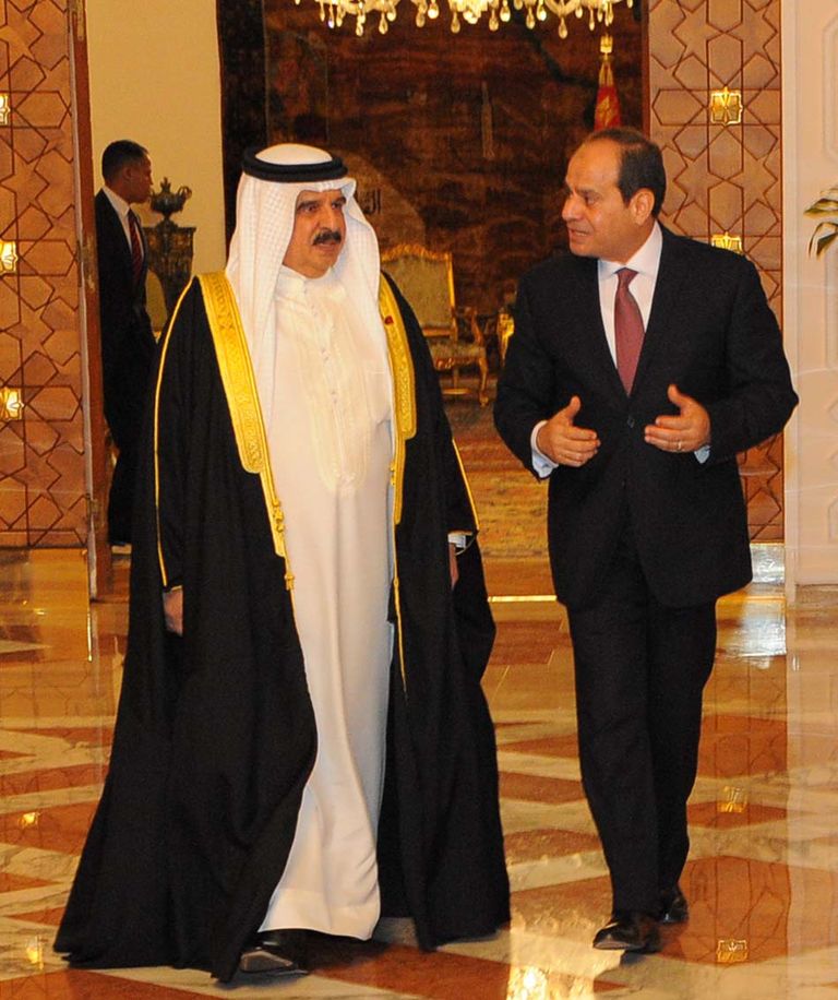 الرئيس المصري وملك البحرين