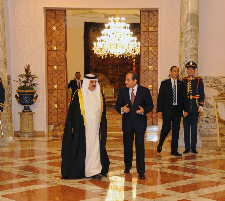 الرئيس المصري وملك البحرين