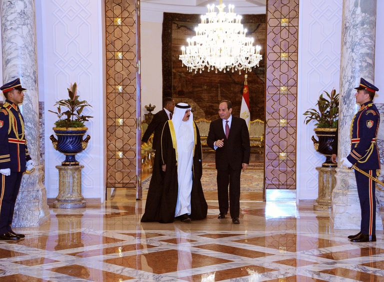 الرئيس المصري وملك البحرين