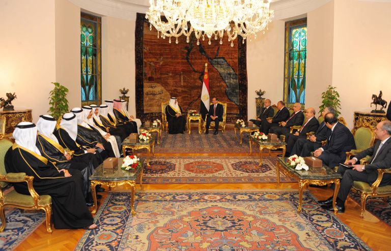 الرئيس المصري وملك البحرين