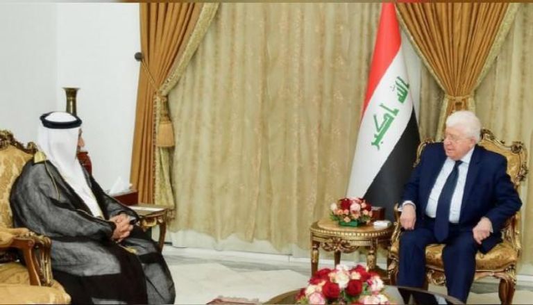 الرئيس العراقي والسفير الإماراتي 