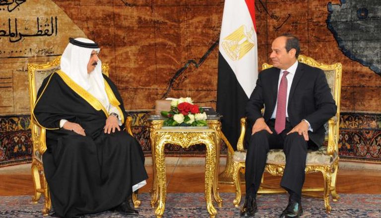 الرئيس المصري وملك البحرين