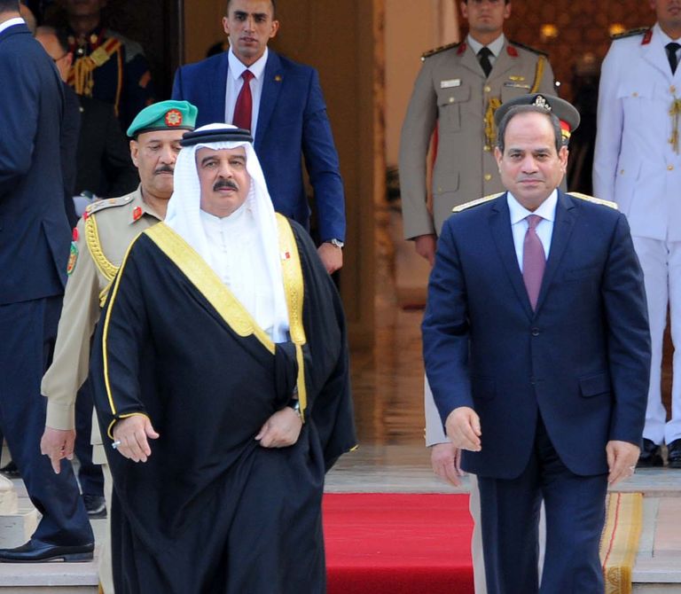 الرئيس المصري وملك البحرين